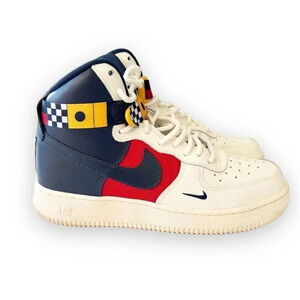 Nike Boys Air Force 1 Hi LV8 AV7958-100 White‎ Basketball Shoes Sneakers Size 7Y